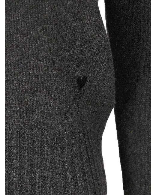 AMI Black Turtleneck Sweater