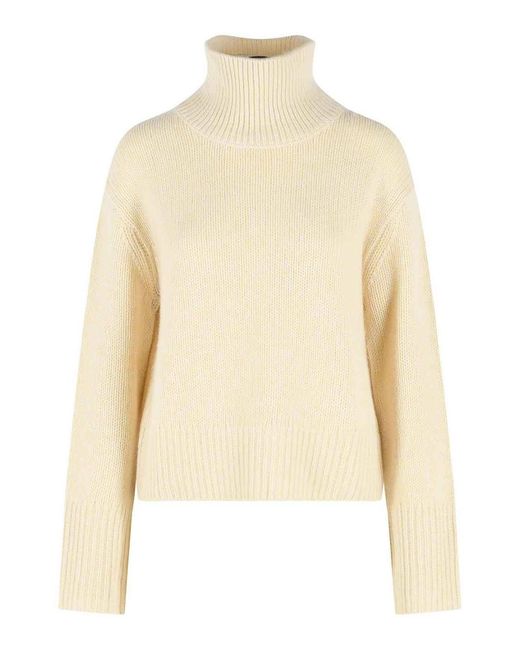 Lisa Yang Natural Femi' Cashmere Turtleneck Sweater