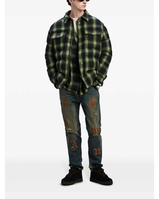 Palm Angels Green Shirts for men