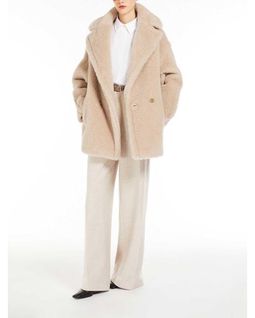 Max Mara Natural Cuba Short Teddy Bear Icon Coat