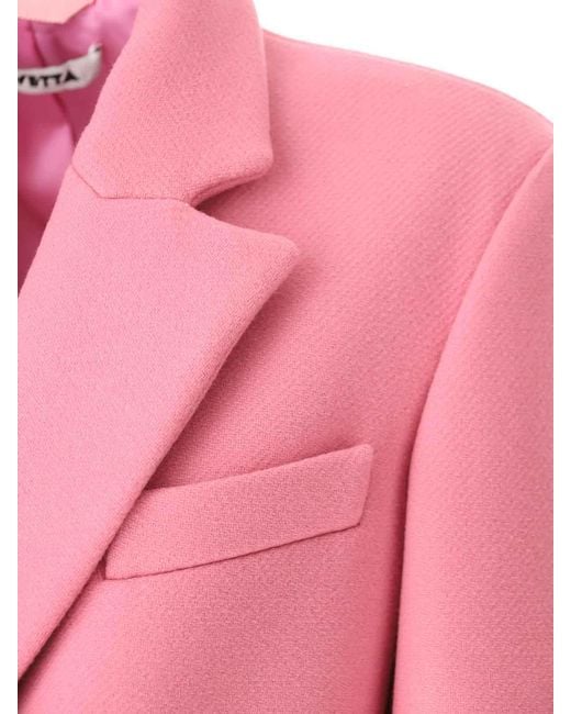 Vivetta Pink Wool Cloth Coat