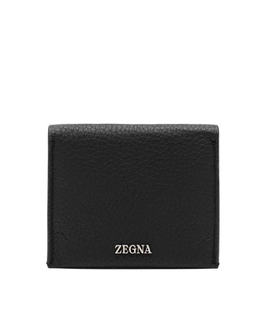 Zegna Black Card Case for men
