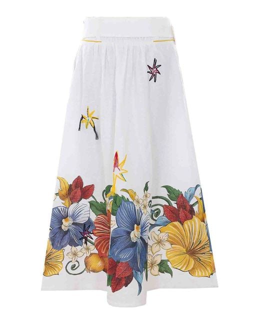 Farm Rio White Pinko Trop Off- Skirt