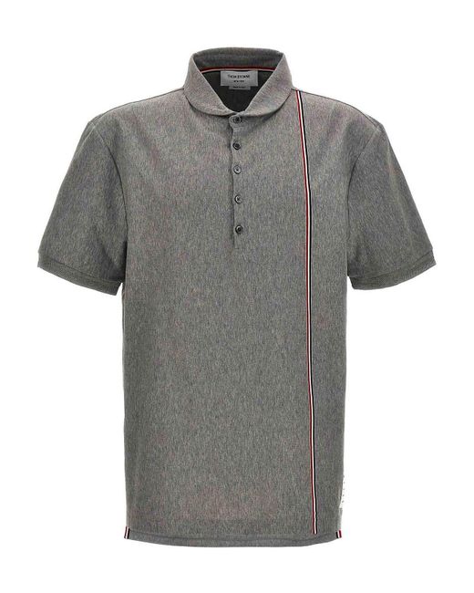 Thom Browne Gray Rwb Polo Shirt for men