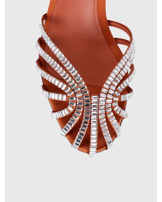 ALEVI Pink Penelope Xtal Sandal With Baguette Crystals