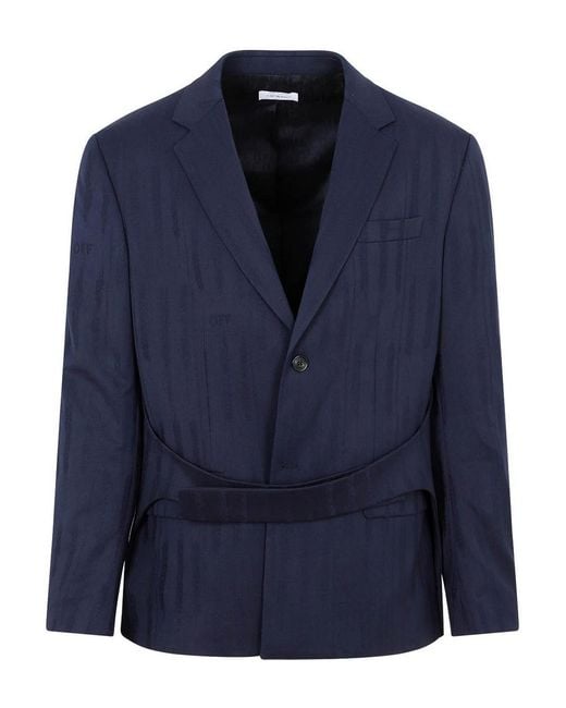 Off-White c/o Virgil Abloh Blue Shibori Relaxed Jacket for men