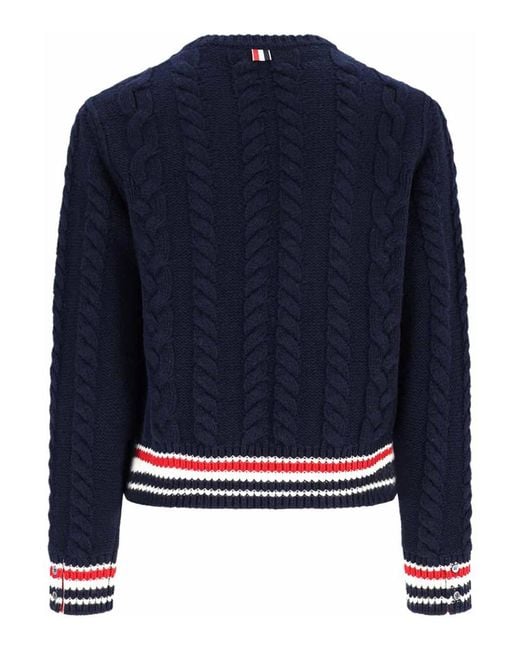 Thom Browne Blue Virgin Wool Sweater for men