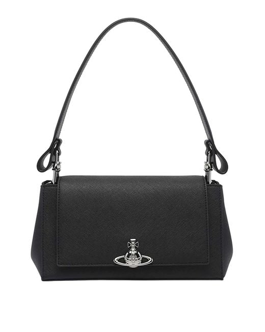 Vivienne Westwood Black Medium Hazel Shoudler Bag