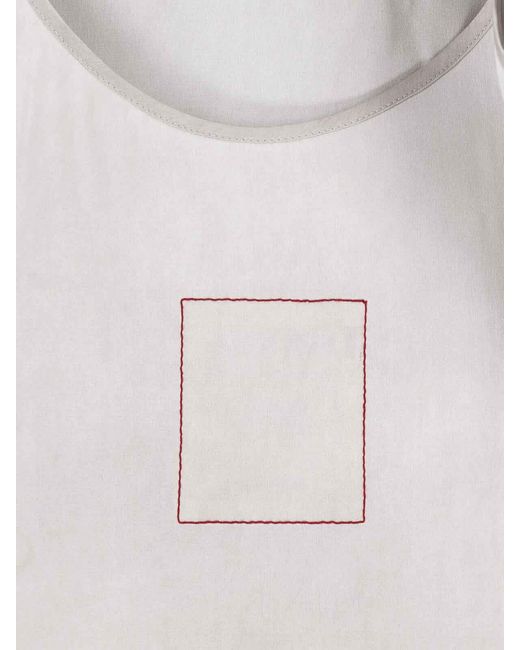Uma Wang White Anaya Midi Silk Blend Dress