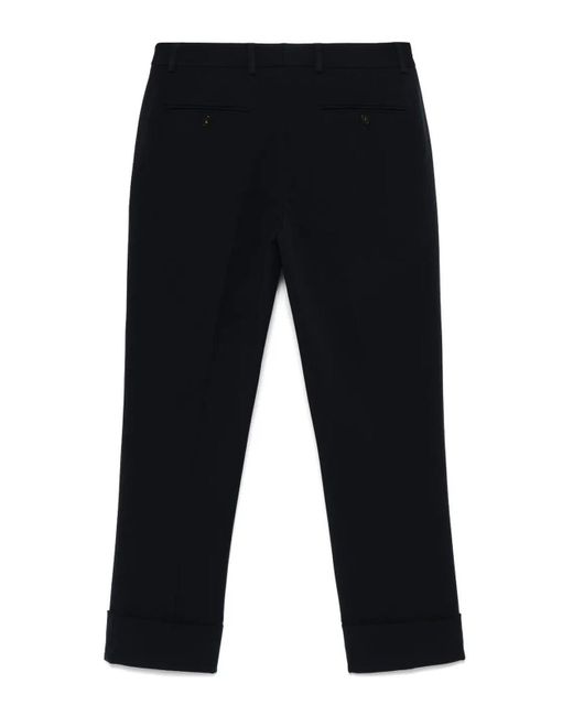 Incotex Blue Navet Cotton Blend Trousers