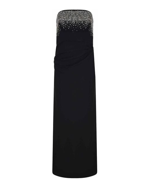 Amen Black Dress Made Of Viscose Blend
