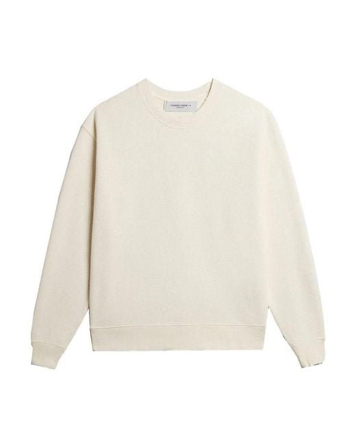 Golden Goose Deluxe Brand White Cotton Crewneck Sweatshirt