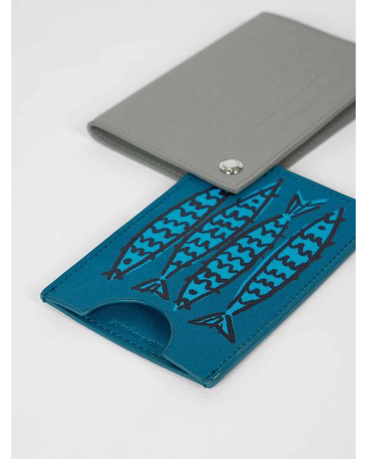 Paul Smith Gray Sardine Card Holder for men