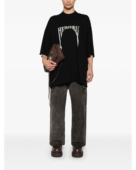 Rick Owens Gray Drkshdw Distressed Cargo Trousers for men