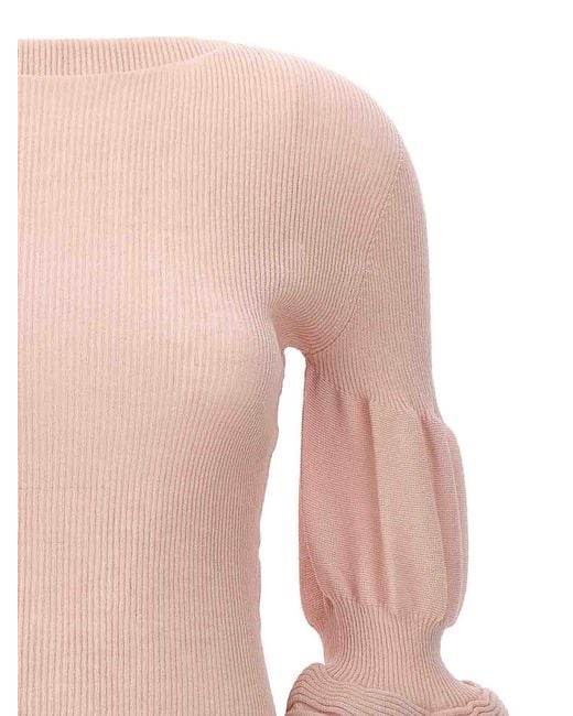 Pleats Please Issey Miyake Pink Assemblage Branch Top