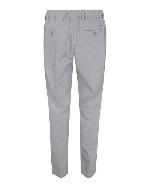 Herno Gray Seercrease Trousers for men