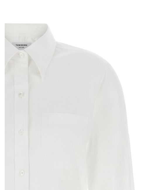 Thom Browne White Button-Down Shirt