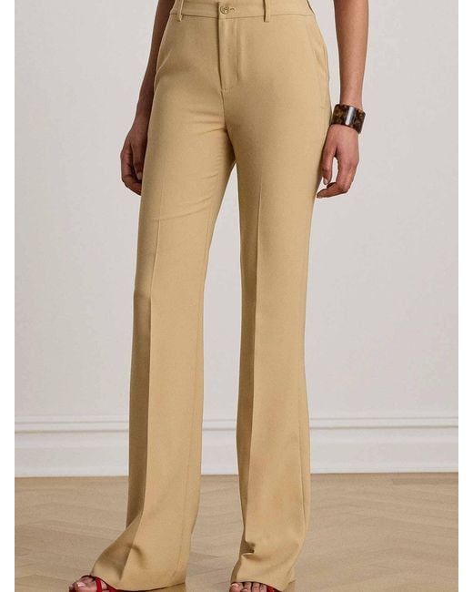 Ralph Lauren Natural Woven-Straight-Pants-City Crepe
