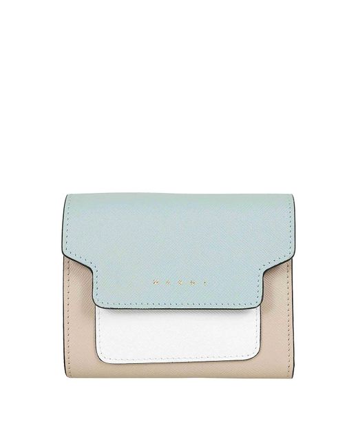 Marni Blue Leather Wallet
