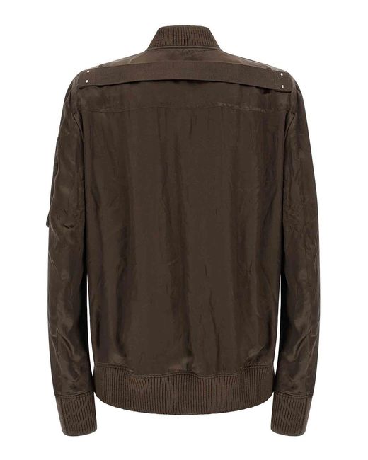 Rick Owens Brown Classic Flight Bomber Jacket for men