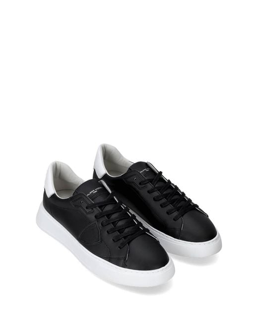 Philippe Model Black Temple Low Sneaker for men
