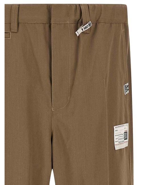 Maison Mihara Yasuhiro Natural Mix Layered Wool Gabardine Pants for men