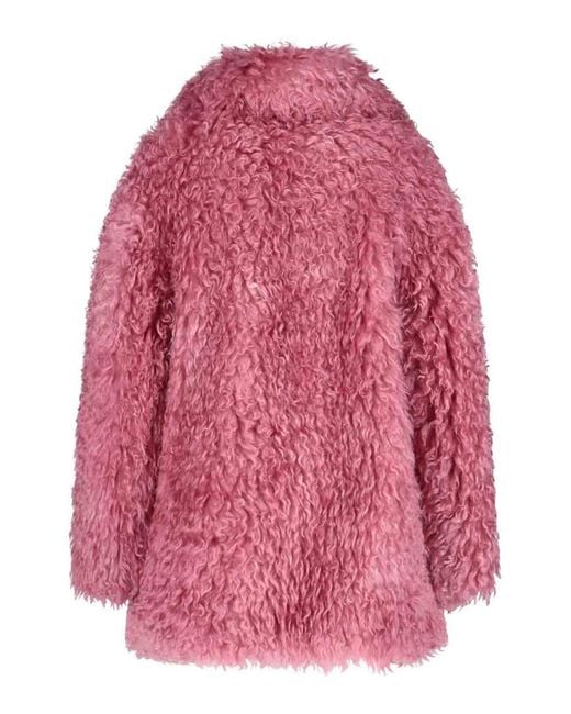 BECAGLI Pink Fur Effect Coat