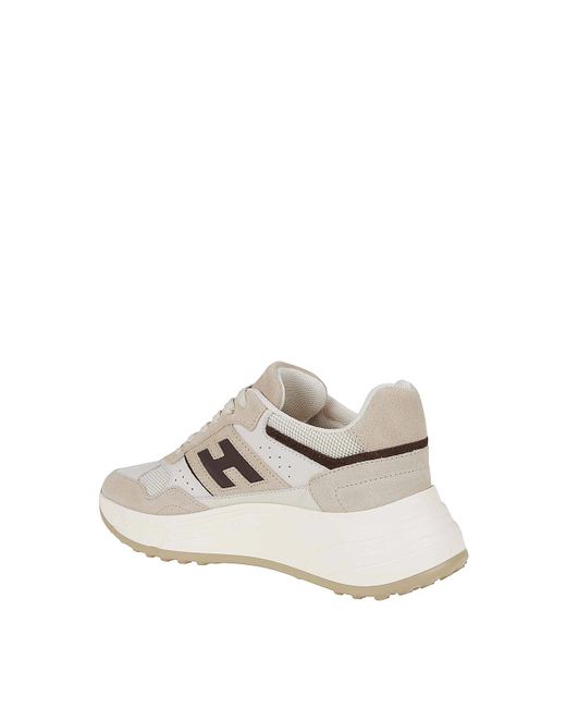 Hogan White Suede And Technical Fabric 80S-Inspired Sneakers