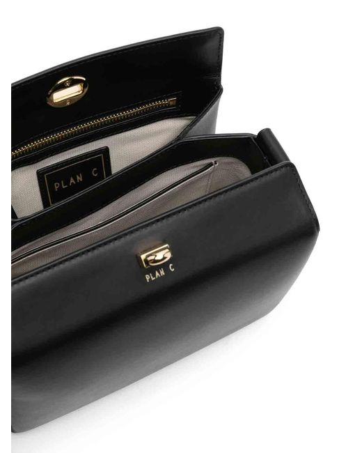 Plan C Black Small Shoulder Bag