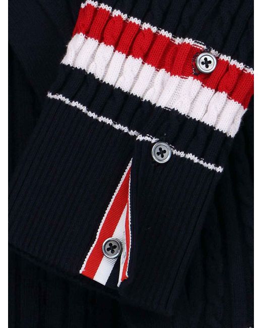Thom Browne Blue Rwb Cardigan for men