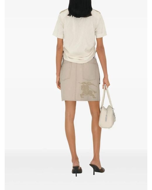 Burberry Natural Cotton Jersey Skirt