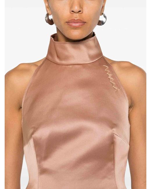 Marni Pink Duchess Satin Mini Dress