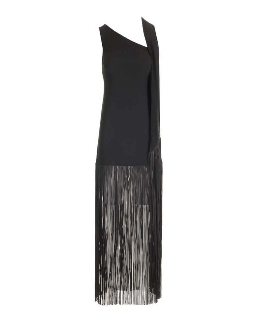 Taller Marmo Black Atlanta One-Shoulder Dress