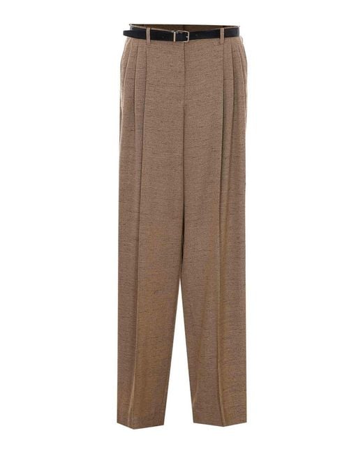 Dolce & Gabbana Brown Tweed Effect Pants