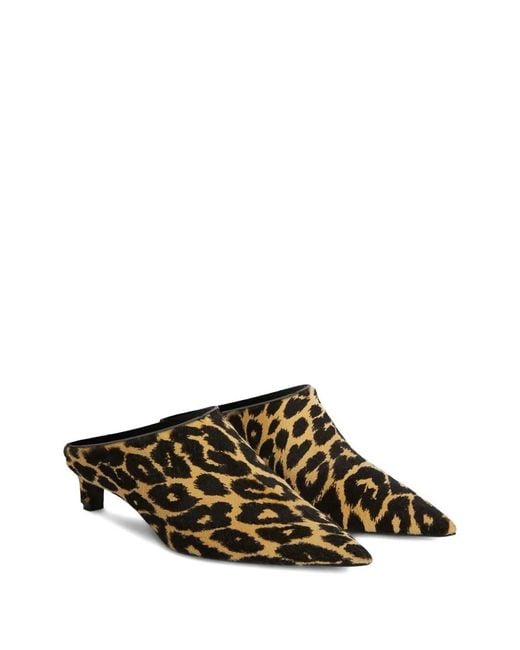 Jil Sander Brown Pointed Mule