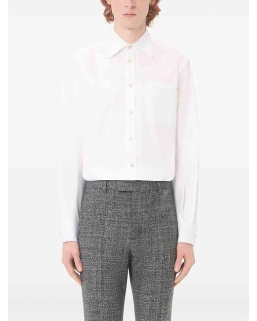 Valentino White Vgold Cotton Shirt for men