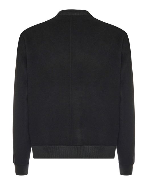 Amaranto Black Wool And Cashmere Jacket for men
