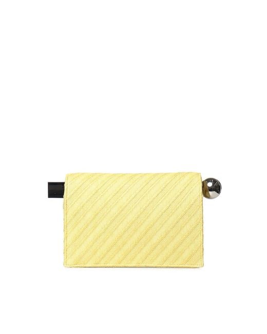 Jacquemus Yellow Rond Carr Clutch