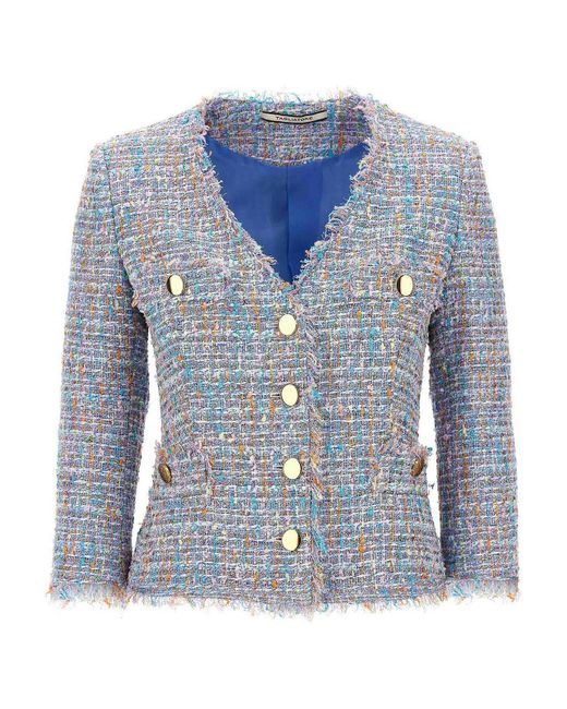 Tagliatore Blue Tweed Blazer
