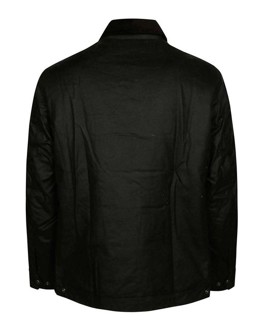 Barbour Black Workers Wax Giubbotto Steve Mcqueen for men