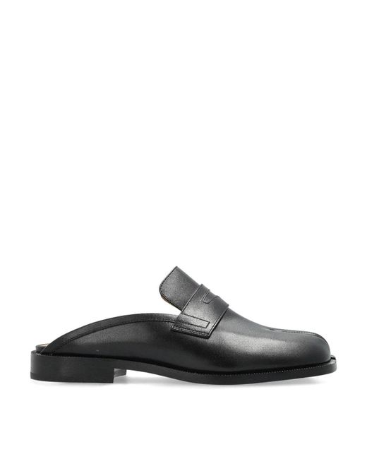 Maison Margiela Gray Tabi City Calf Leather Mule Loafers