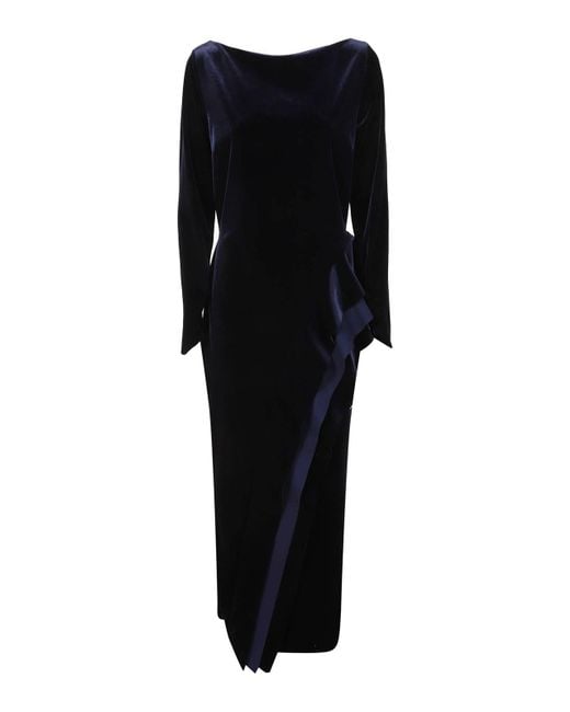 Chiara Boni Black Velvet Dress