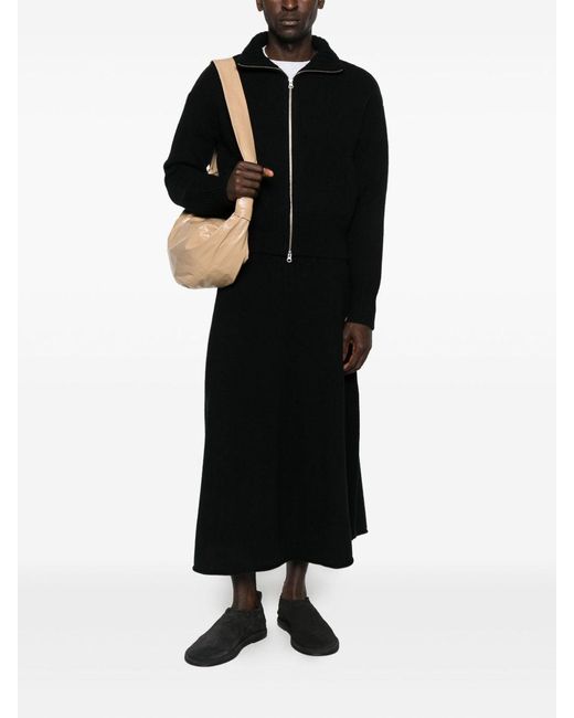 Extreme Cashmere Black Cashmere Zipped Cardigan