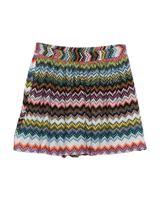 Missoni Red Short À Chevrons