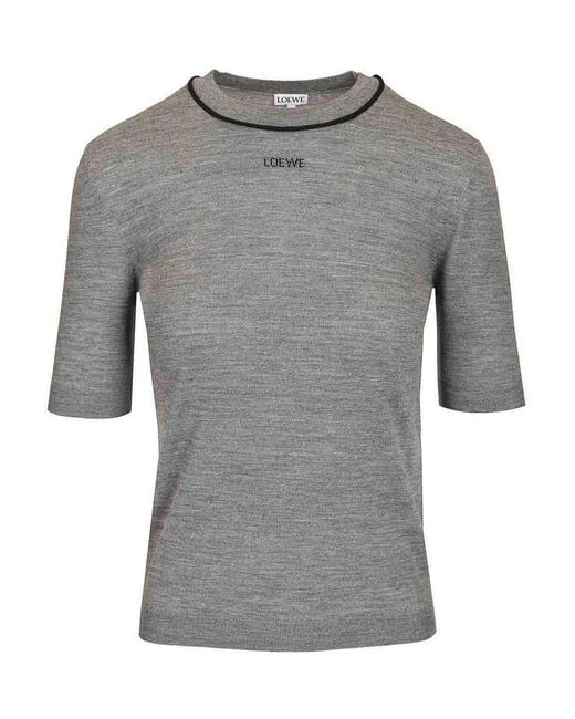 Loewe Gray Wool Sweater
