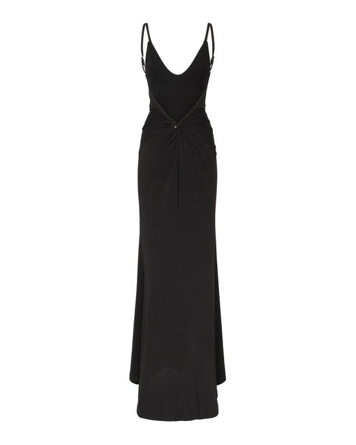 ALBERTO AUDENINO Black Long Dress With Open Back