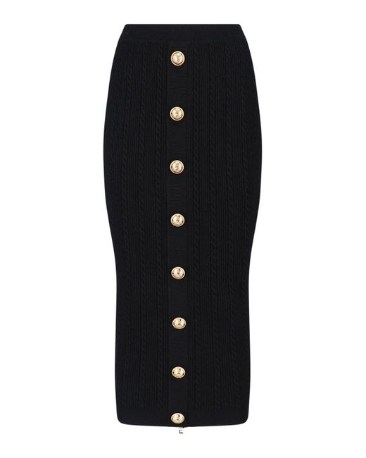Gonna Midi di Balmain in Black