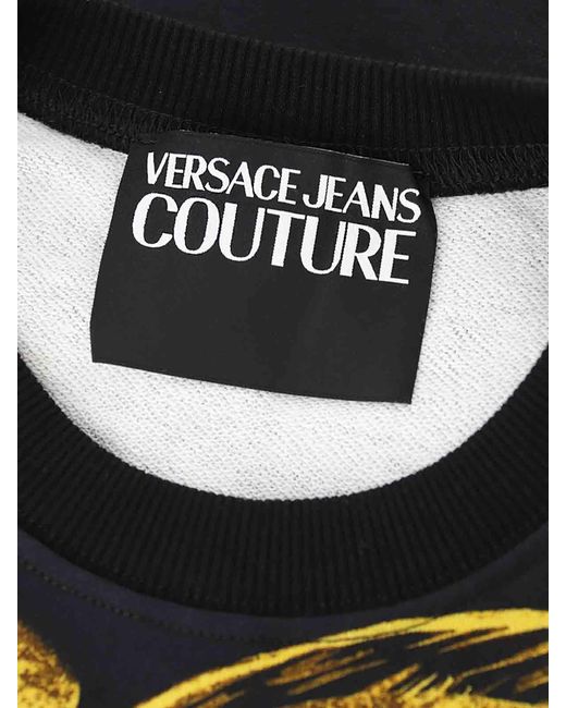 Versace Jeans Couture Black Watercolor Baroque Sweatshirt