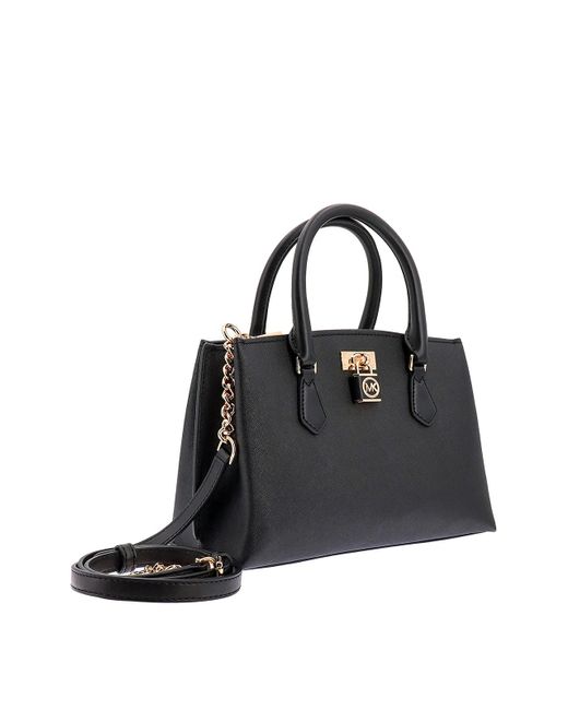 Michael Kors Saffiano Leather Handbag in Black Lyst UK