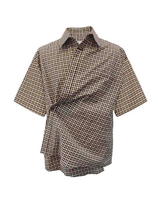 Martine Rose Gray Asymmetrical Shirt for men